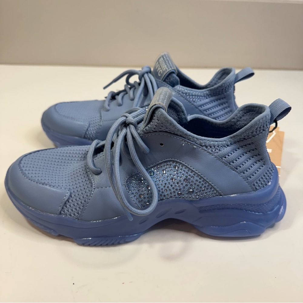 Madden NYC rhinestone blue sneaker youth size 5 women’s size 7